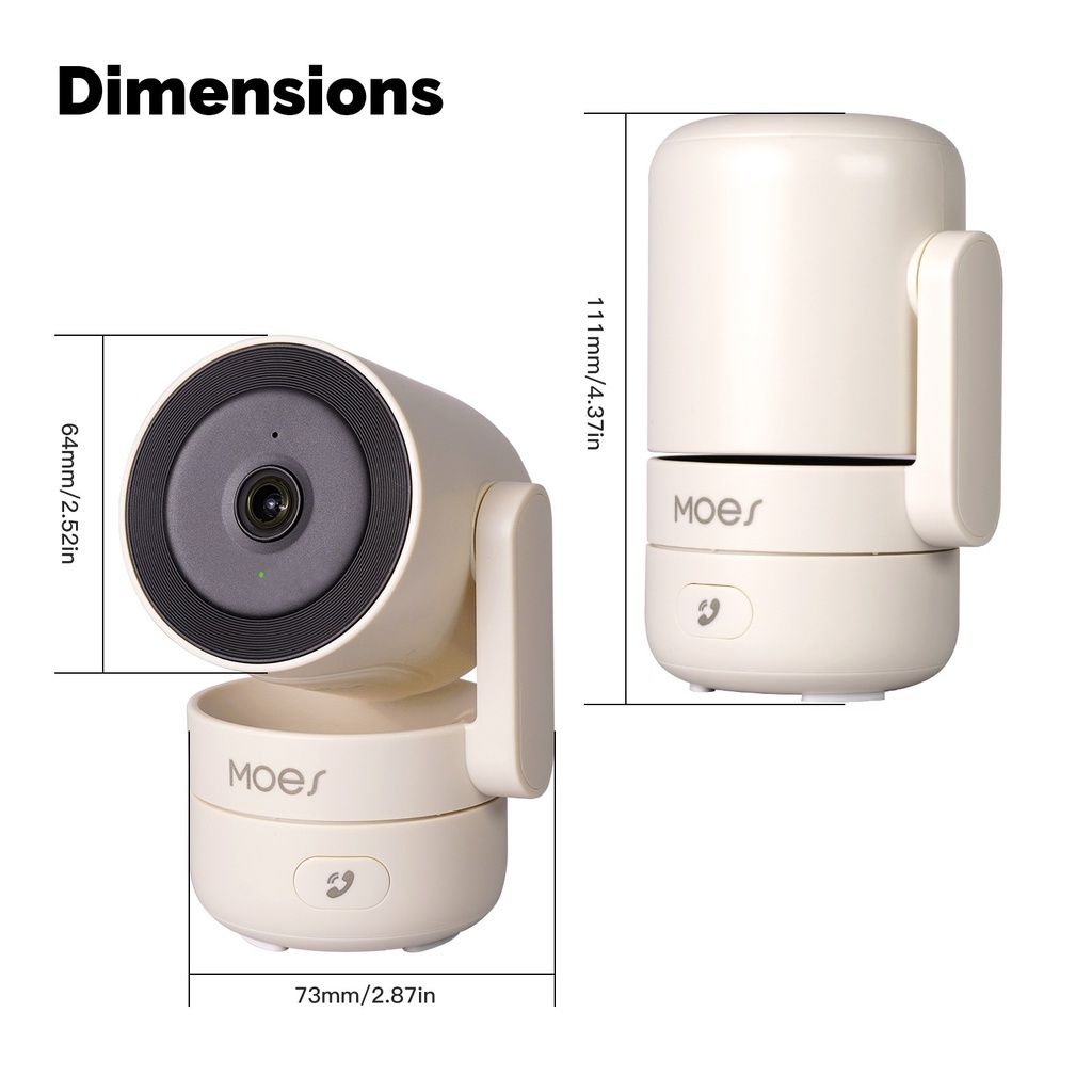 MOESTuya WiFi Indoor Pan/Tilt Smart Security Camera 4MP HD I 6