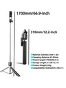 170 Cm Selfie Stick Tripod Retractable With Wireless Remote  6