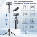 F16 Selfie Stick Tripod with 1708mm Long 8-Section Pole 2