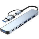 8 In 2 USB HUB With Splitter Card Reader 5