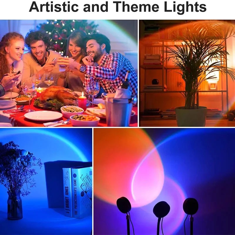 Sunset Projector Lamp Rainbow Atmosphere Night Light Sunset  5
