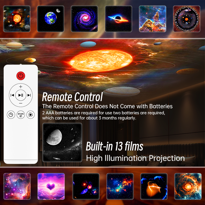 Star Projector Galaxy Night Light HD Lmage Disc Upgraded Pla 3
