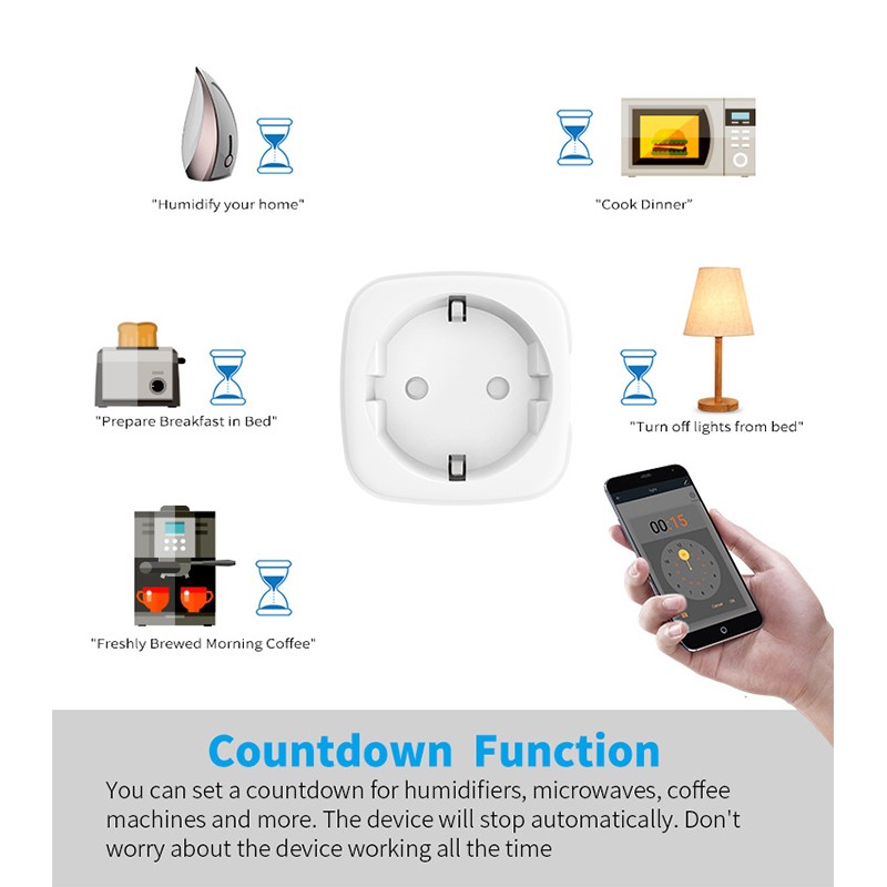 WiFi Smart Plug 16A/20A EU Smart Socket With Power Monitorin 3