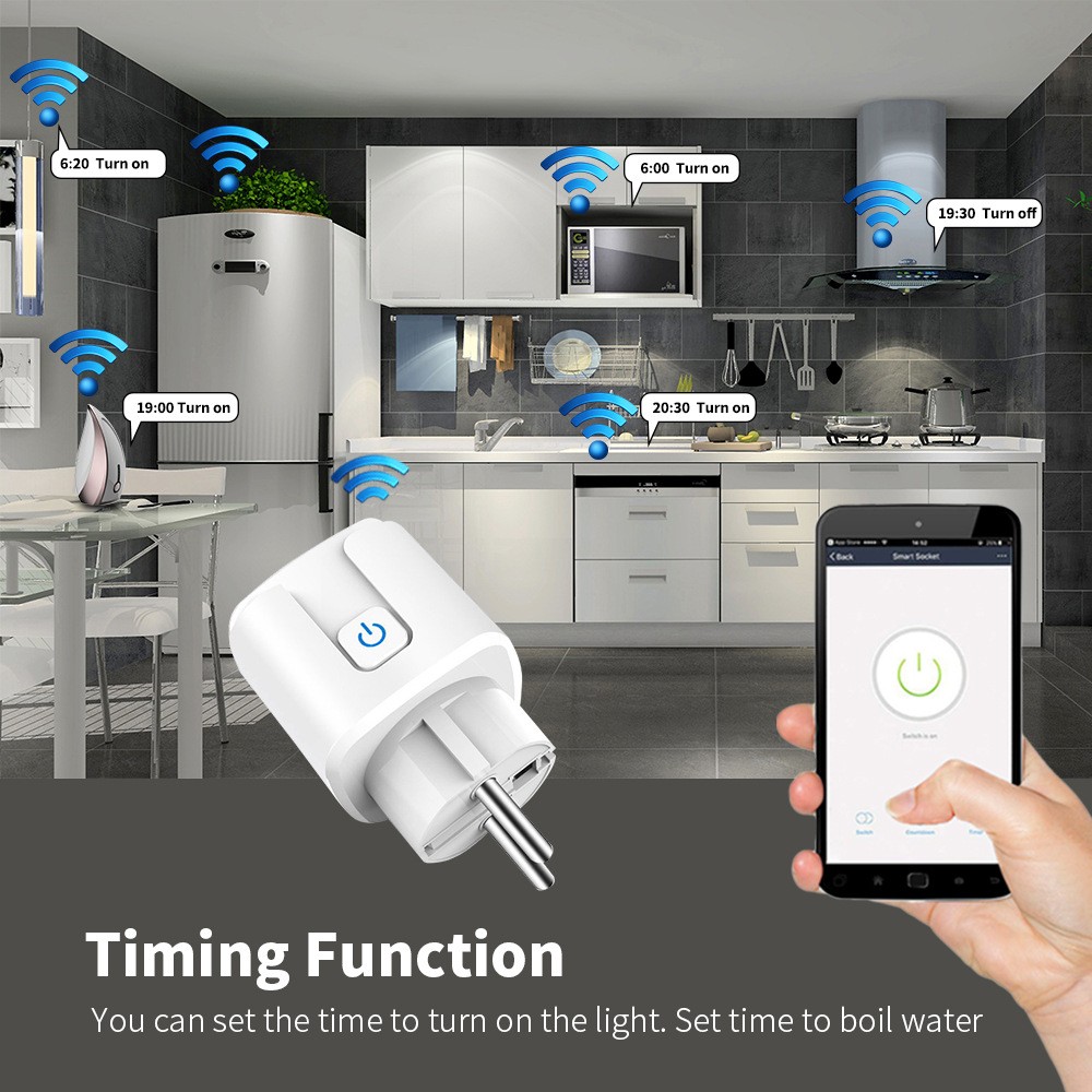 WiFi Smart Plug 16A/20A EU Smart Socket With Power Monitorin 5