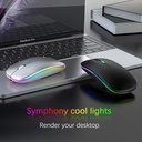 Wireless Mouse RGB Rechargeable Bluetooth Mice Wireless Comp 5