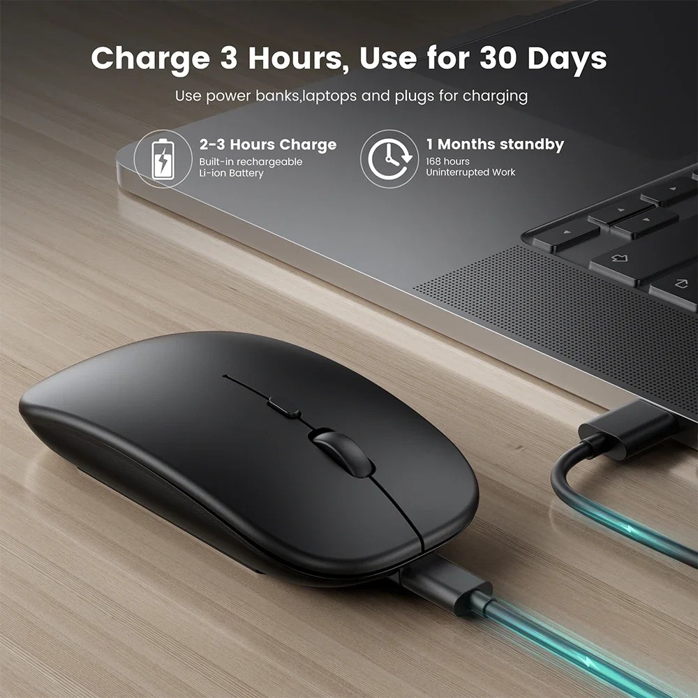 Wireless Mouse Bluetooth-Compatible Gaming Mouse (Dual 4