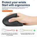 2.4GHz Bluetooth Wireless Mouse Rechargeable Vertical Mouse  5