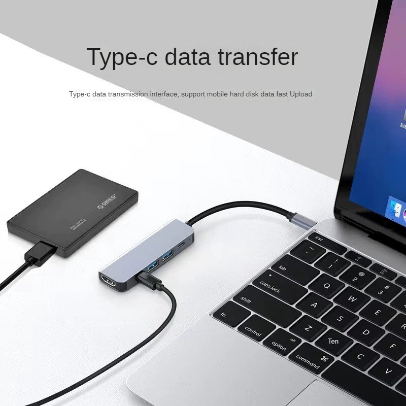 USB C Hub to 4K HDMI-Compatible USB 3.0 2.0 Type C PD Chargi 4