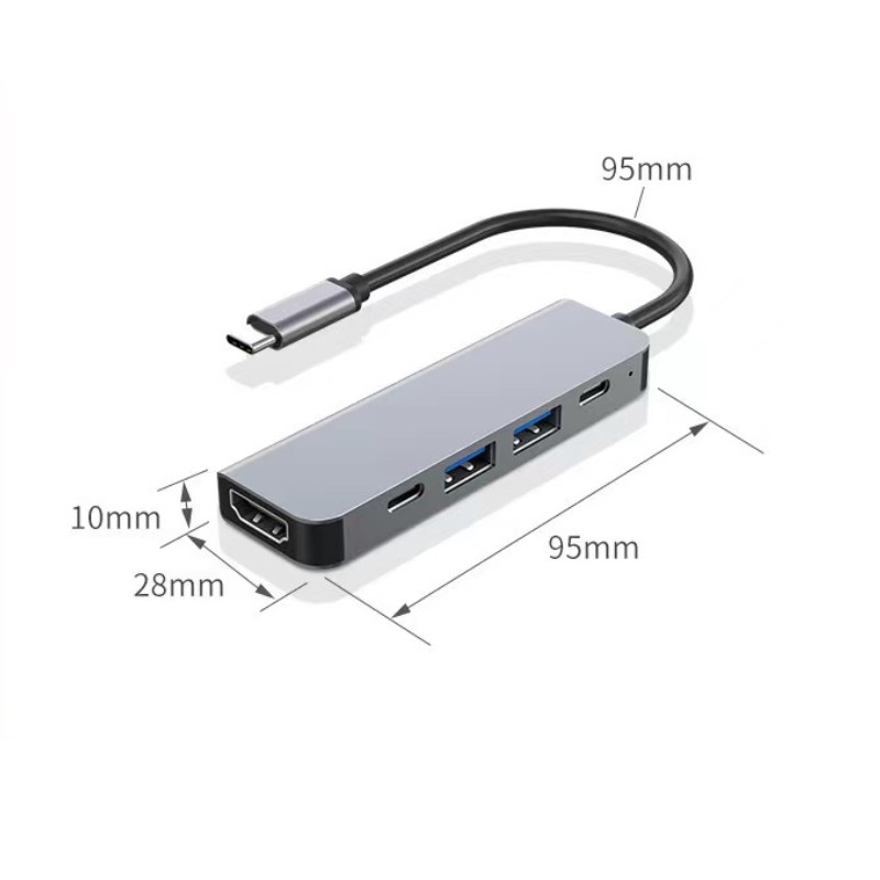 USB C Hub to 4K HDMI-Compatible USB 3.0 2.0 Type C PD Chargi 6