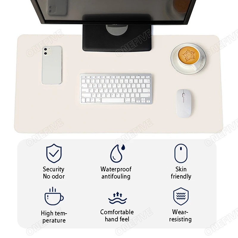 Mouse Pad Large Size Office Desk Protector Mat PU Leather Wa 4