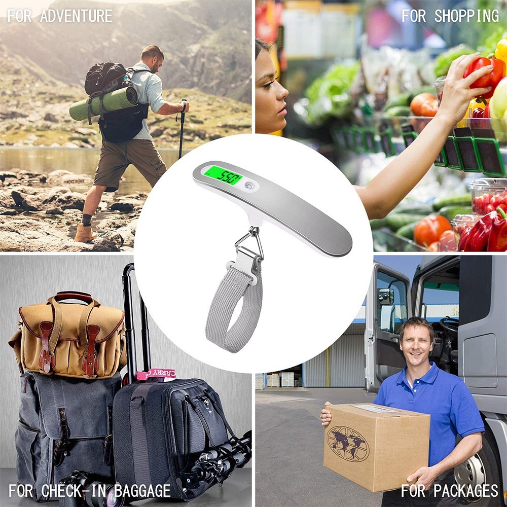 LCD Digital Luggage Scale 50kg X 10g Portable Electronic Sca 6