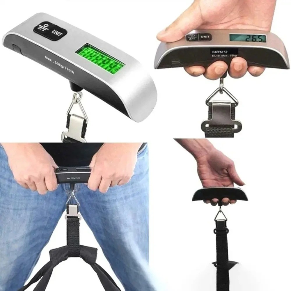 Portable Handheld Digital Travel Luggage Scale - .110lb/50kg 5