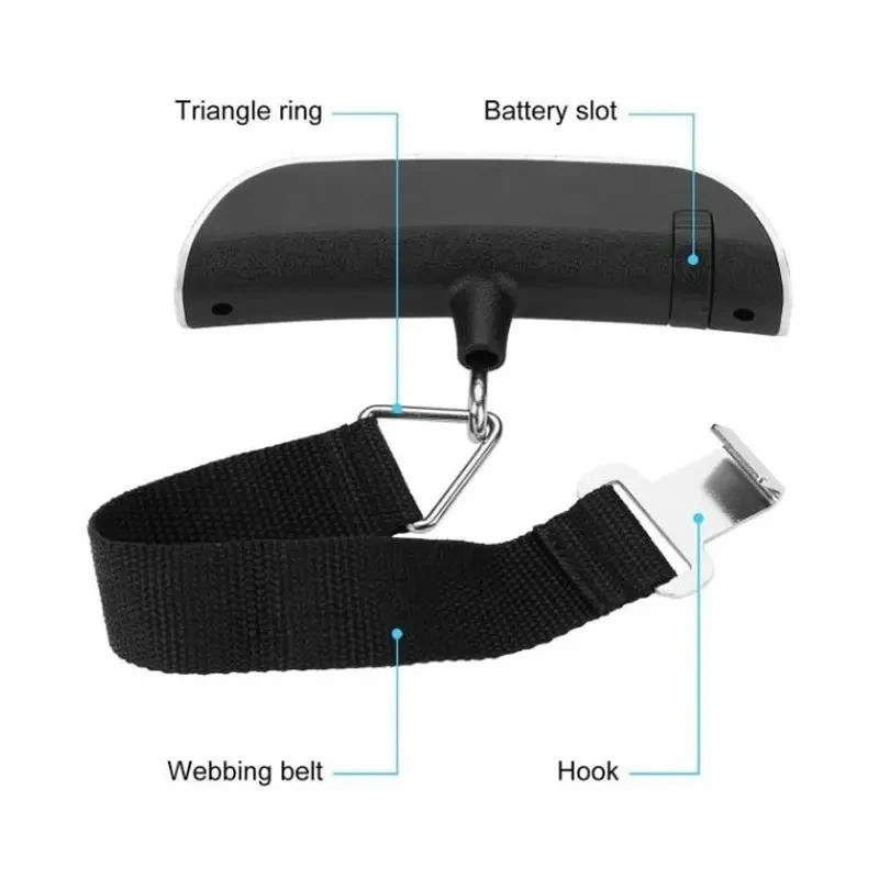 Portable Handheld Digital Travel Luggage Scale - .110lb/50kg 6