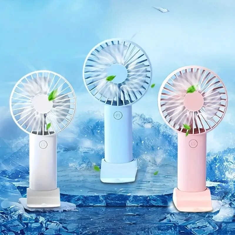 Mini USB Charging Handheld Fan Desktop Small Fan With Mobile 6