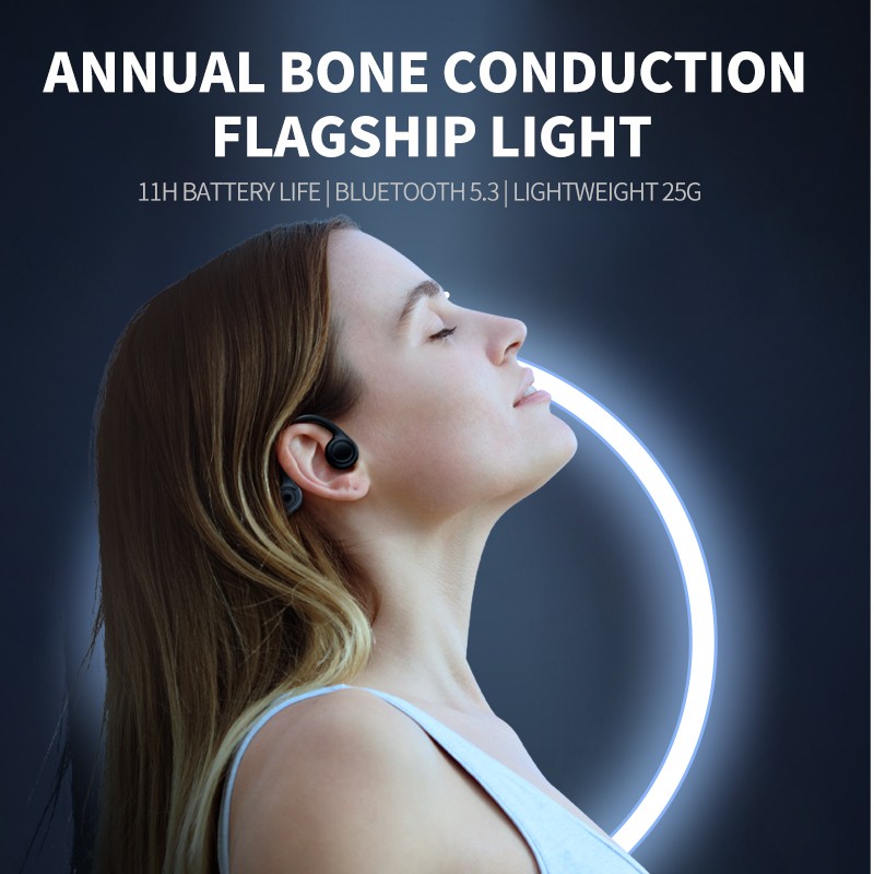 B8 True Bone Conduction Earphones Bluetooth 5.3 Sports Wirel 5