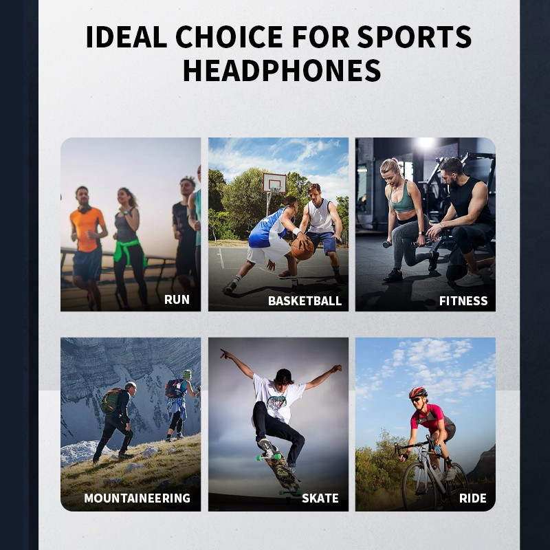 B8 True Bone Conduction Earphones Bluetooth 5.3 Sports Wirel 6