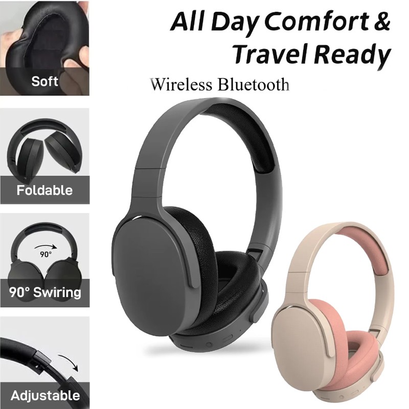 Hot Wireless Bluetooth Headphones Over Ear Hifi Stereo Heads 2