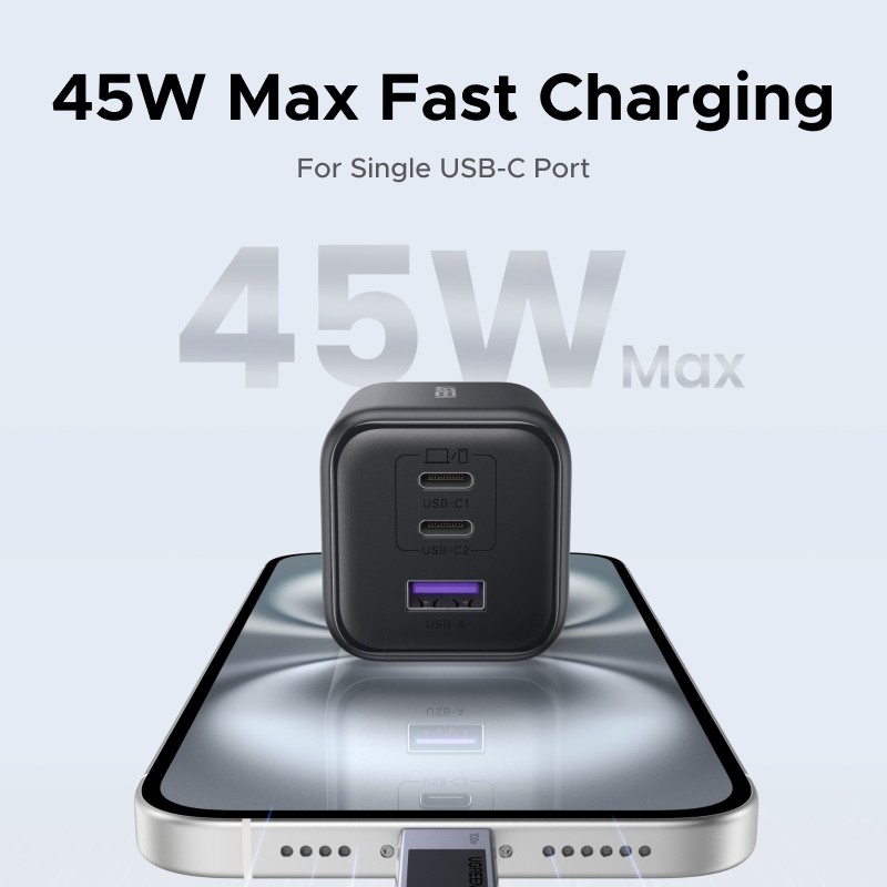 【EU Plug】UGREEN 45W/30W/25W/20W GaN Charger PD3.0 PPS QC3.0  3