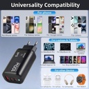 100W GaN PD Type C Charger USB QC 3.0 6