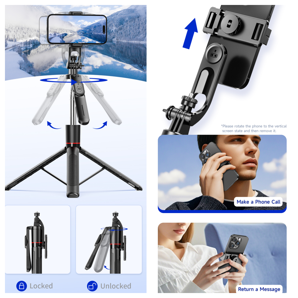 MEUYAG Selfie Stick Tripod with 1708mm Long Monopod Fill Lig 3