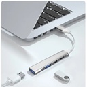 4 Port USB 3.0 Hub USB Hub Type C Dock Multi Splitter Adapte 2
