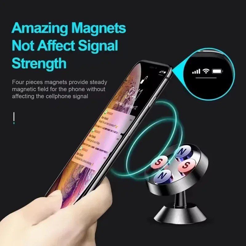 Magnetic Car Phone Holder Magnet Mount Mobile Cell Phone Sta 4