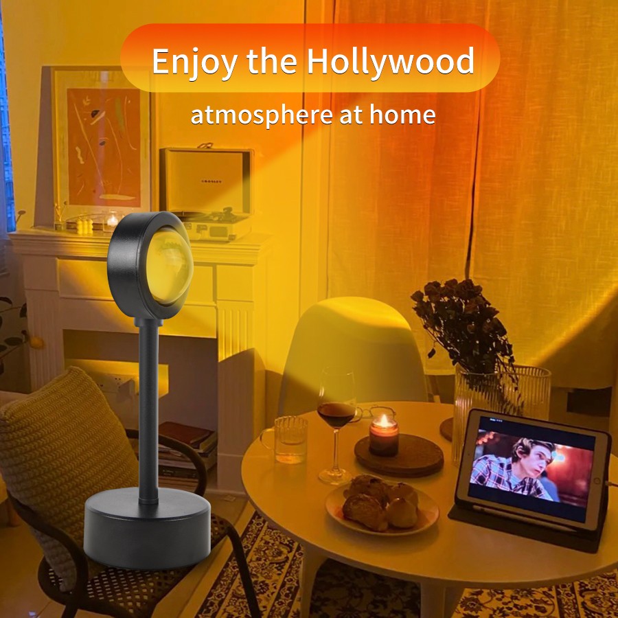 USB Sunset Lamp Sunset Projector Mood Light Living Room Bedr 2
