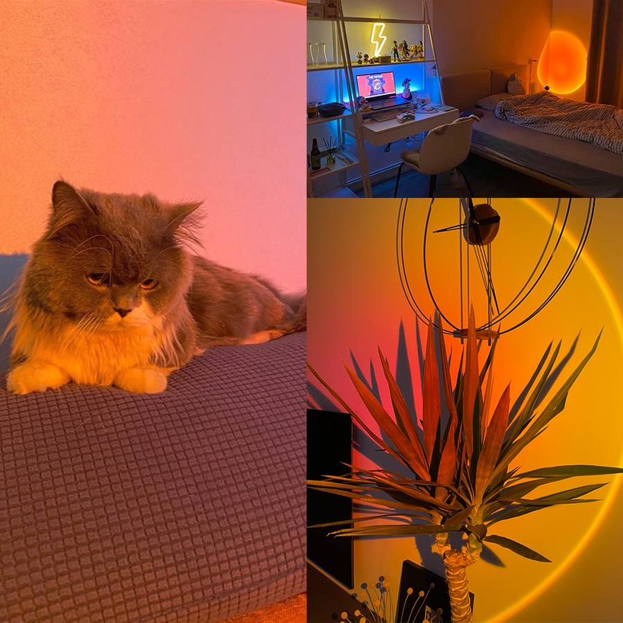 USB Sunset Lamp Sunset Projector Mood Light Living Room Bedr 3