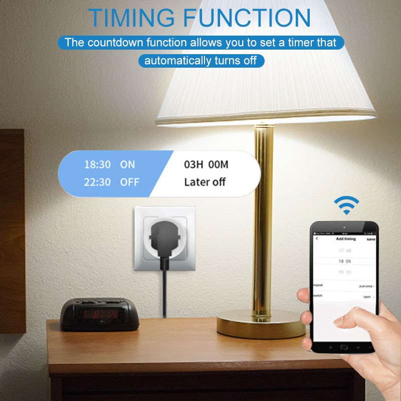 Wifi Smart Plug EU 16/20A with Power Monitor Function Wirele 6