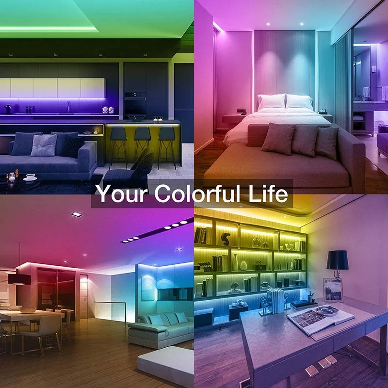 RGB LED Lights with Battery USB 5V LED Strip Lights IR Remot 6