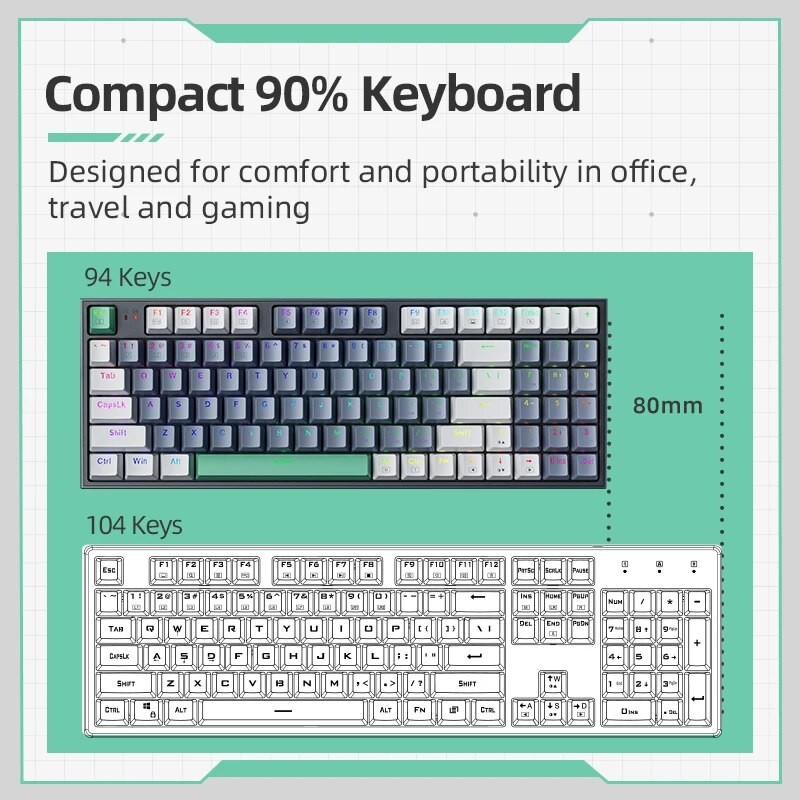 MACHENIKE K500 Mechanical Keyboard Wired Gaming Keyboard K50 2