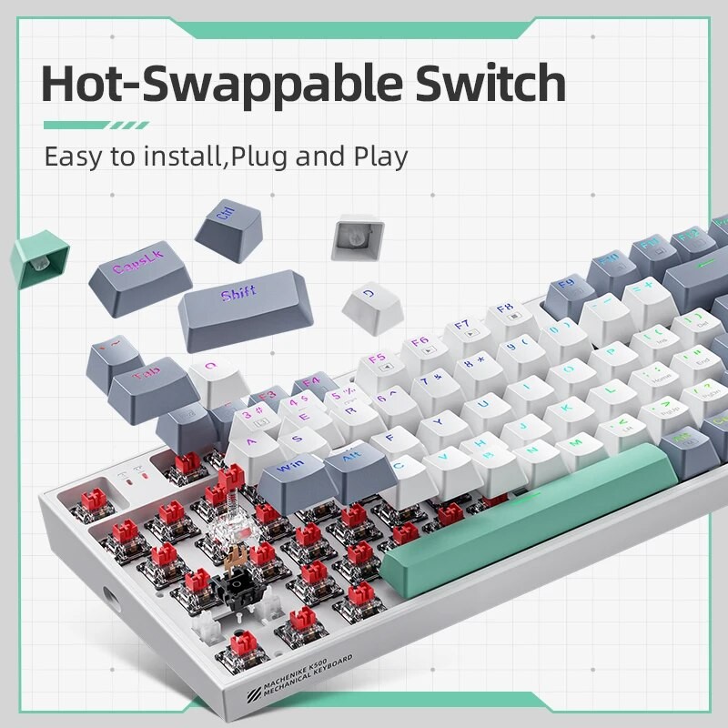 MACHENIKE K500 Mechanical Keyboard Wired Gaming Keyboard K50 3