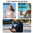 Mini Portable Handheld Fan Personal Pocket-Sized Digital Dis 6