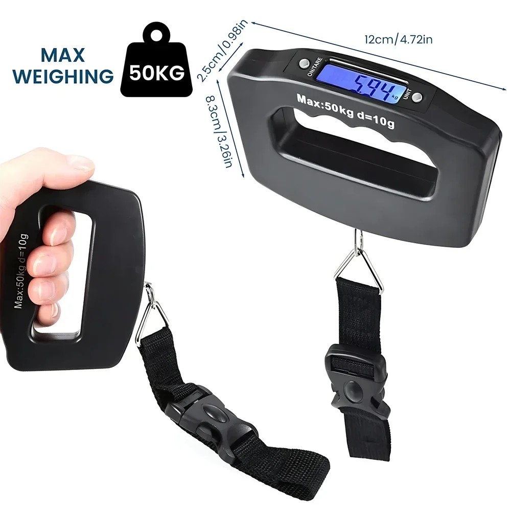 50kg Digital Luggage Scale Portable Suitcase Scale Handheld 2