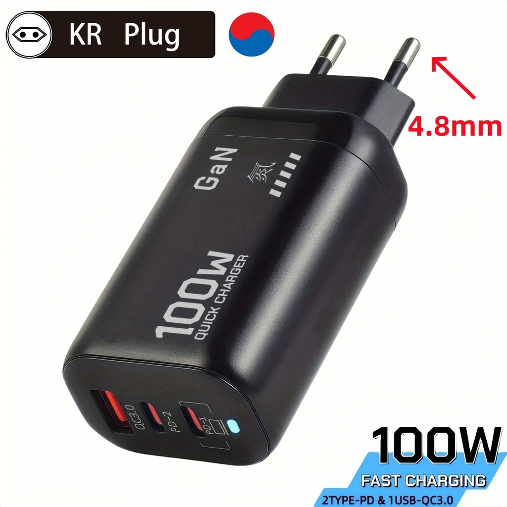 Chargeur USB QC 3.0 GaN PD Type C 100W