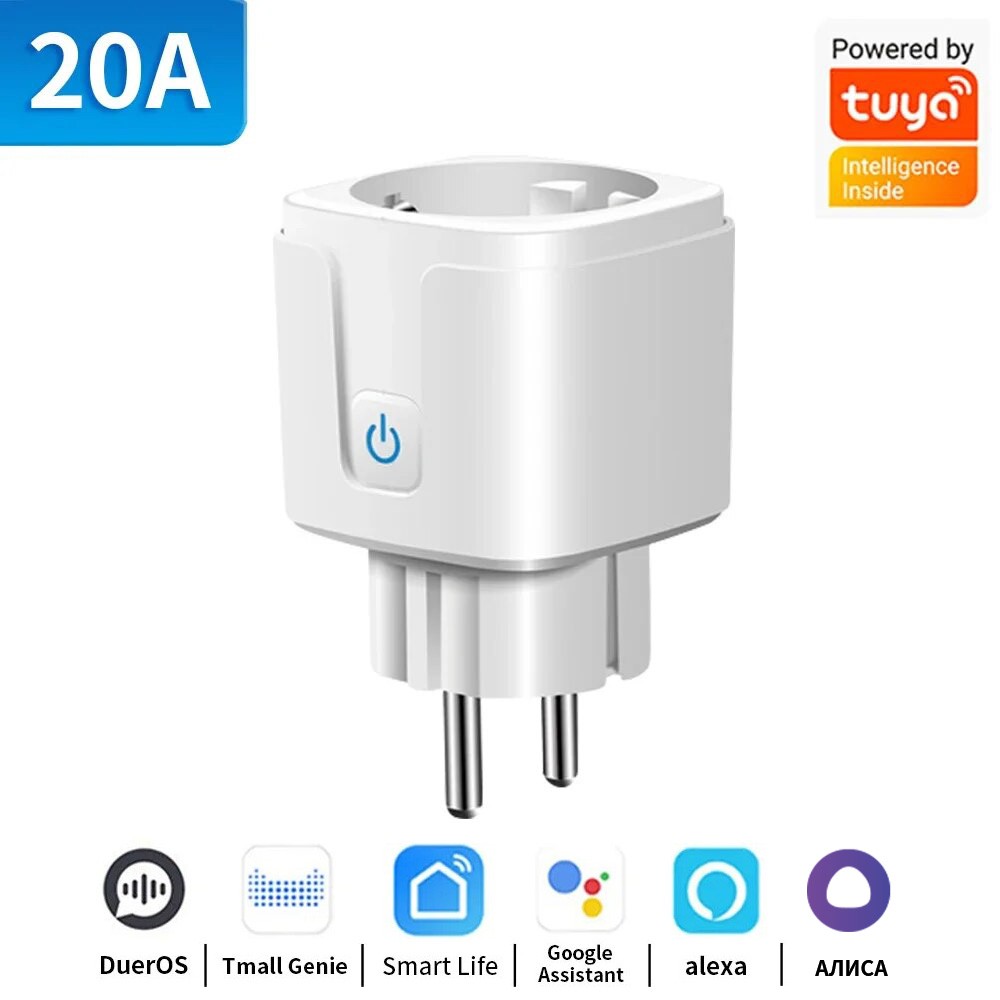 TNCE TUYA Smart Plug WiFi or Zigbee3.0 Socket EU 16A/20A Power