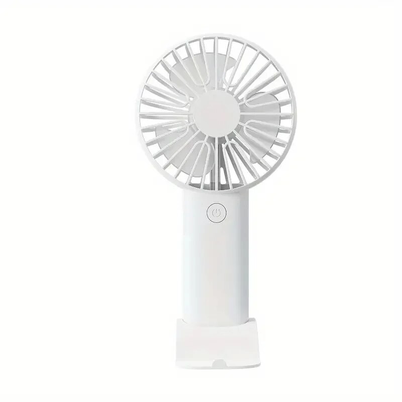 Mini USB Charging Handheld Fan Desktop Small Fan With Mobile Phone (White)