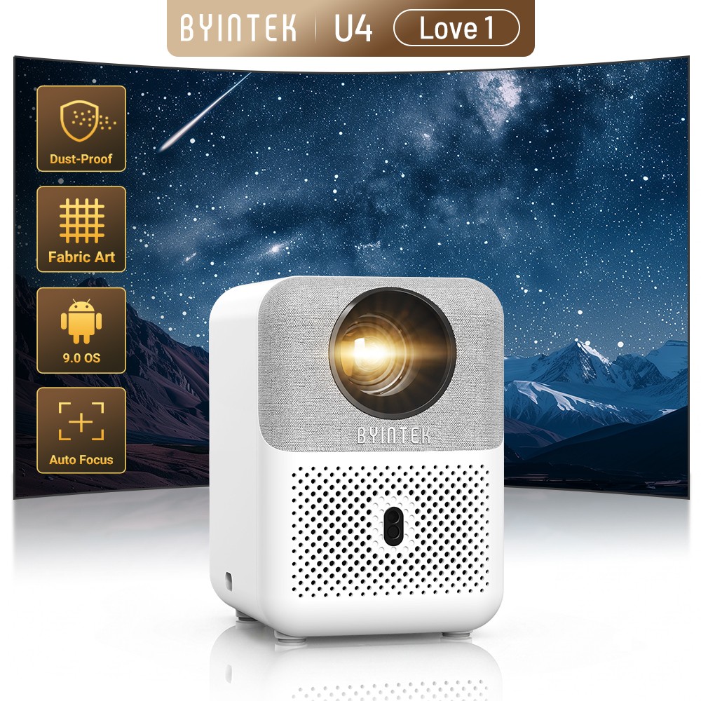 BYINTEK U4 LOVE 1 Smart Mini Home Theater Projector 4K 1080P Video