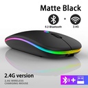 Souris Bluetooth sans fil aste RVB